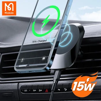 Магнитная беспроводная автомобильная зарядная подставка Mcdodo 15 Вт для iPhone 14 13 12 11 Pro Max Xr Samsung Huawei Charge Induction Быстрая зарядка