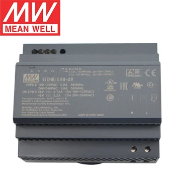 Mean Well HDR-150-12 12 В 11.3A 135.6 Вт Высококачественный блок питания meanwell DC Ultra Slim ступенчатой формы на DIN-рейке