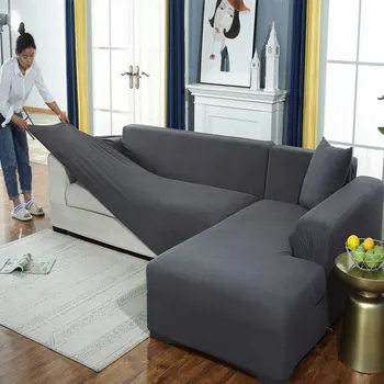 Толстый протектор дивана жаккардовые однотонные чехлы для диванов с принтом для гостиной, чехол для дивана, чехол для углового дивана L-образной формы