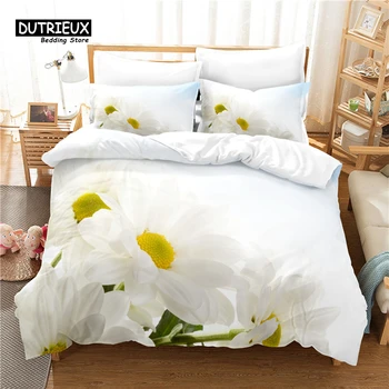 Комплект постельного белья с красивым цветком, набор пододеяльников из 3 шт., мягкий удобный дышащий пододеяльник, для декора спальни, гостевой комнаты