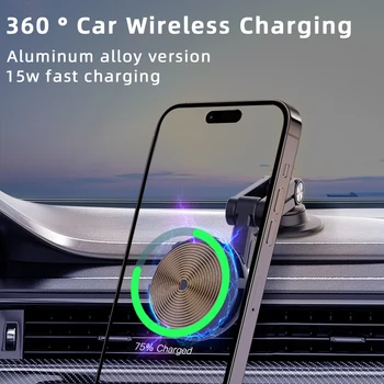 Новый вращающийся на 360 ° автомобильный держатель для беспроводной зарядки, держатель для телефона Magsafe для Iphone, чехлы для телефонов Xiaomi, смартфон