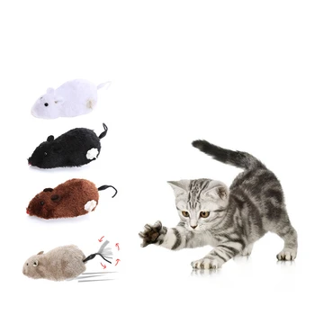 Игрушка для Кошек, Плюшевая Заводная Игрушка на Цепочке, Мышь, Интерактивная Игра, Погоня За Игрушкой, Товары Для домашних животных