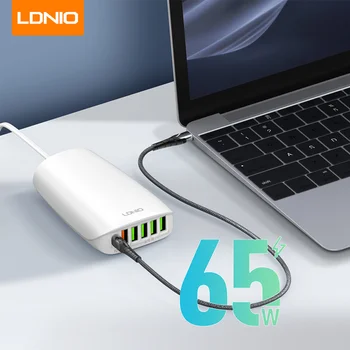 LDNIO 65 Вт USB Зарядное Устройство Быстрое Зарядное Устройство 3,0 Быстрая Зарядка Адаптер Для мобильного Телефона Pad Macbook Планшет Ноутбук Мобильное Зарядное Устройство