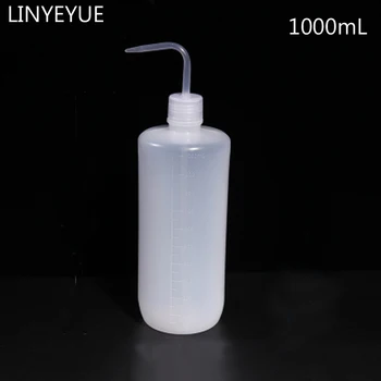 6 шт./упак., 1000 мл, прозрачная пластиковая бутылка для выдувания, лабораторная мерная бутылка для мытья татуировок