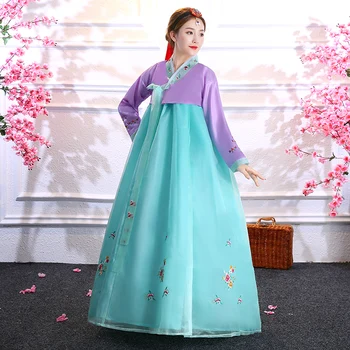 Ханбок Большого размера, Свежая традиционная юбка, костюм для сценического представления, ежедневное улучшение, Ханбок