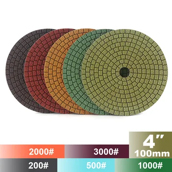 высококачественные керамические прокладки 4 дюйма 100 мм для влажной полировки камня