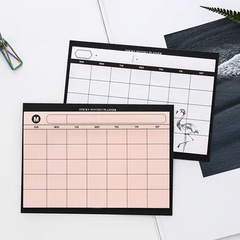 Креативный Простой график работы на рабочем столе, Отрывной Месячный план, Записная книжка, Сводный план эффективности работы, блокнот для заметок