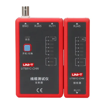 UNI-T UT681C Сеть RJ45 RJ11 BNC Отслеживание телефонных проводов Ethernet LAN Детектор Линейный искатель Кабельный тестер