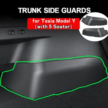 Аксессуары для внутренней защиты модели 2022 2023 для Tesla Model Y Боковые ограждения багажника TPE Крышка С Ворсистой поверхностью Угловая защитная оболочка
