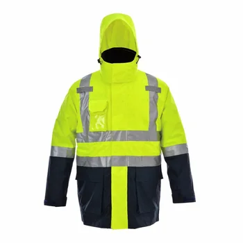 B406 Светоотражающая Спасательная одежда Предупреждение Водонепроницаемая теплая рабочая одежда Флуоресцеин