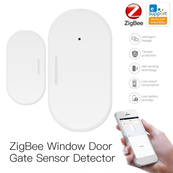 Zigbee Smart Wireless Window Door Gate Detector Система Охранной сигнализации Умного Дома App Control Ewelink Дверной магнитный датчик