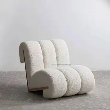 Креативный белый Современный диван-кресла Со спинкой для отдыха в скандинавском стиле, Модельный зал, Маленькое Кресло для отдыха, Апартаменты в отеле