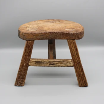 Маленький деревянный табурет, маленький приставной столик, старый, с врезными и шиповидными соединениями, китайский антиквариат