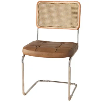 Стул 145Medieval Nordic из массива дерева, обеденный стул из ротанга, дизайнерский стул для кафе wabi Sabi home в стиле ретро с проживанием в семье