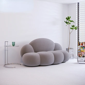 Облачный диван для маленькой квартиры, Тканевая зона отдыха в скандинавском стиле, Сетка, Красный креативный диван специальной формы, Мебель Mobilier