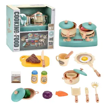 Детские кухонные игрушки для ролевых игр, имитирующие Инструменты для приготовления пищи, Наборы посуды, кастрюль и сковородок, Отличный подарок на день рождения для детей