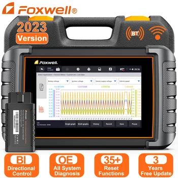 FOXWELL NT809BT OBD2 Bluetooth Сканер Двунаправленный Тест CANFD OBD 2 Считыватель кода A/F Сброс Всей Системы Автомобильный Диагностический Инструмент