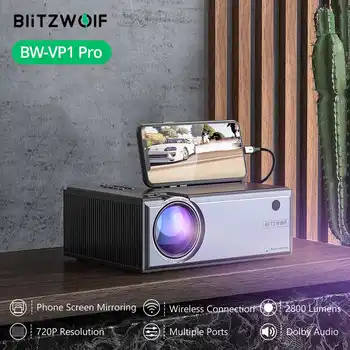 BlitzWolf BW-VP1 Pro ЖК-проектор Smart TV WIFI Портативный Домашний Кинотеатр Поддержка 1080P Full HD Родной 720P светодиодный Проектор