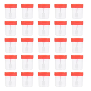25 шт Чашка для отбора проб стула Крышка для мокроты Кала Мочи Одноразовые крышки для образцов Пластиковые Медицинские Весы