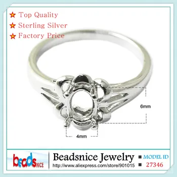 Beadsnice ID27346 2014 новое кольцо из серебра 925 пробы с полукруглым креплением изготовление ювелирных изделий своими руками уникальные кольца для женщин из ювелирных изделий ручной работы