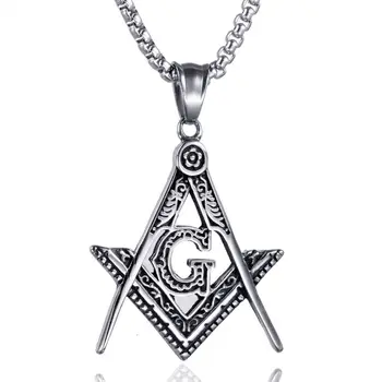 Мужское ожерелье с подвеской в виде масонской ложи, цепочка из нержавеющей стали, ювелирные изделия