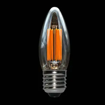 Edison Dimmable C35 4 Вт 6 Вт E27 B22 Светодиодная Лампа Накаливания Стеклянная Лампа Переменного Тока 220 В Ретро Свеча Для Люстры Освещение 230 В 240 В