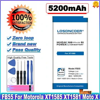 Аккумулятор LOSONCOER 5200 мАч FB55 для Motorola Moto XT1581 XT1585 SNN5958A