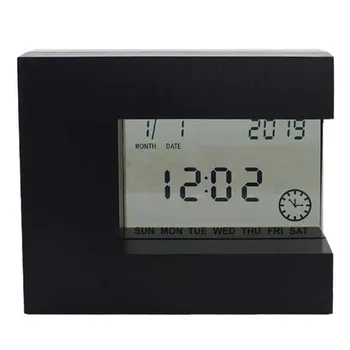 Будильник Цифровой для домашнего офиса Настольные часы, современные ЖК-часы с календарем, таймером обратного отсчета даты, термометром, батареей