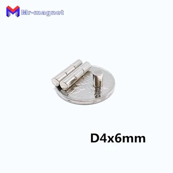 200шт 4x6 мм магнит Супер сильный N35 D4*6 4x6 Craft Permanet Мощные редкоземельные неодимовые магниты NdFeB Диаметром 4x6 магнит 4*6 мм