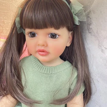 55 см, мягкий силиконовый винил, Реалистичная Возрожденная кукла для маленьких девочек, Бетти, Мягкие на Ощупь Рождественские подарки для детей