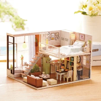 Zhiqu house ручной работы, самодельный дом, собранные деревянные модели игрушек, ожидающие времени, чтобы дарить подарки друзьям