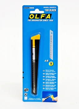 Подробная информация о Многоцелевом ноже OLFA 180 с металлической ручкой 9 мм, Стандартном Режущем Ноже AB-10S ASBB-10, Лезвии AB-10 ДЛЯ OLFA 180