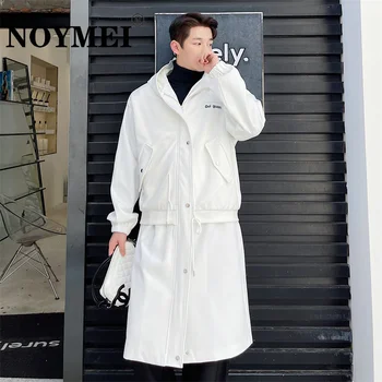 Тренч NOYMEI, поддельная корейская ветровка из двух частей, мужская универсальная осенне-зимняя модная мужская шерстяная куртка, Шикарное WA2565