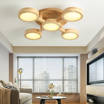 JJC Nordic Log потолочный светильник люстра прикроватная спальня барная люстра Современная простая лампа для столовой светодиодная люстра