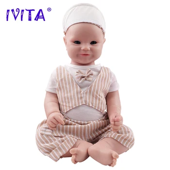 IVITA WB1563 17,71 дюйма 3,18 кг 100% Полная Силиконовая Кукла-Реборн Реалистичные Неокрашенные Куклы для мальчиков DIY Пустой Комплект для Детских игрушек