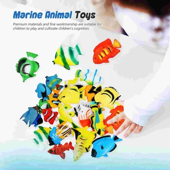 24 Шт Океанские Детские Игрушки Для малышей Тропические Фигурки Животных Мини Пластиковые Игрушки Модель Головоломки