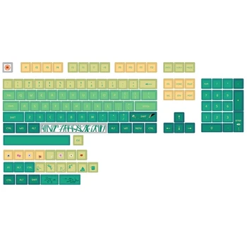 Набор клавишных колпачков 128Key PBT для механических клавиатур Из прочного материала PBT С утолщенными стенками XDA с антижирным покрытием