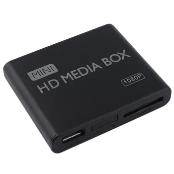 Мини Медиаплеер 1080P Mini HDD Media Box TV box Видео Мультимедийный Плеер Full HD С устройством чтения карт SD MMC 100 Мбит/с AU EU US Plug