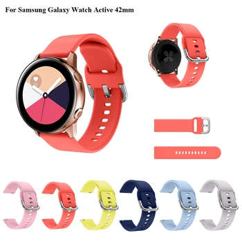 20 мм Силиконовые ремешки для Samsung Galaxy Watch Active Smart Watch Ремешок для Samsung Galaxy Watch 42 мм ремешок Wirstband