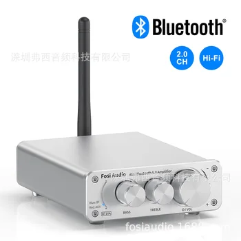 Усилитель звука Fosi TPA3116D2 Bluetooth 2 Канала Звуковой Мощности Стерео Мини Hi-Fi Цифровой Усилитель для Динамиков 50 Вт BT10A Высоких и басовых частот