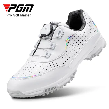 Женская обувь для гольфа PGM, лакированные Противоскользящие Женские Легкие Мягкие Дышащие Кроссовки, Женская Спортивная обувь с ремешком на ручке XZ243