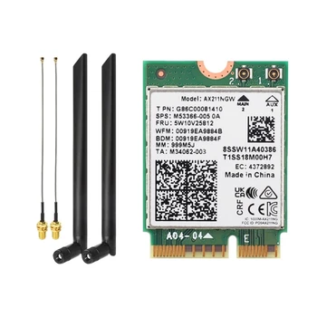 L43D WiFi6E AX211NGW Mini PCI-E Wifi Карта 5374M Трехдиапазонный Беспроводной адаптер BT5.3 Для IntelAX211 Card M2 Key-E CNVIO2