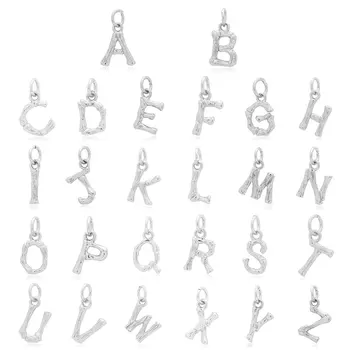 Серебряные буквы алфавита, медные ювелирные изделия 
