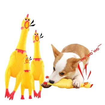 Кричащая курица, игрушка для собак, сжимающие скрипучие игрушки для собак, Интерактивные игрушки для щенков, чистящие зубы, жевательные игрушки для собак, товары для домашних животных, 1 шт.