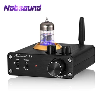 Nobsound Mini Bluetooth 5,0 Вакуумный Ламповый Усилитель Стереоприемник Настольный Аудиоусилитель с управлением высокими басами APTX-LL 50 Вт + 50 Вт