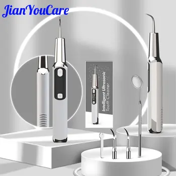 JianYouCare Стоматологический Скалер Для Удаления зубного камня Электрический Звуковой Очиститель зубного налета Удаление зубных камней