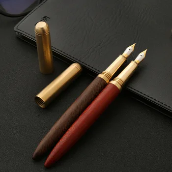 Металлическая Латунная авторучка из сандалового дерева, высококачественная деловая ручка для подписи, креативный подарок для офиса, школы