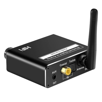 Беспроводной цифроаналоговый преобразователь DAC Bluetooth 5.0 Аксессуар с дистанционным управлением Поддержка коаксиального аудиоадаптера USB 3,5 мм