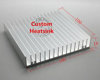 10шт 100*100*18 мм Электронный Теплоотвод Алюминиевый Радиатор СВЕТОДИОДНЫЙ Блок рассеивания тепла Охлаждающий блок
