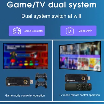 HD Игра/телеприставка с 2 геймпадами Многофункциональный Медиаплеер для телевизионных игр